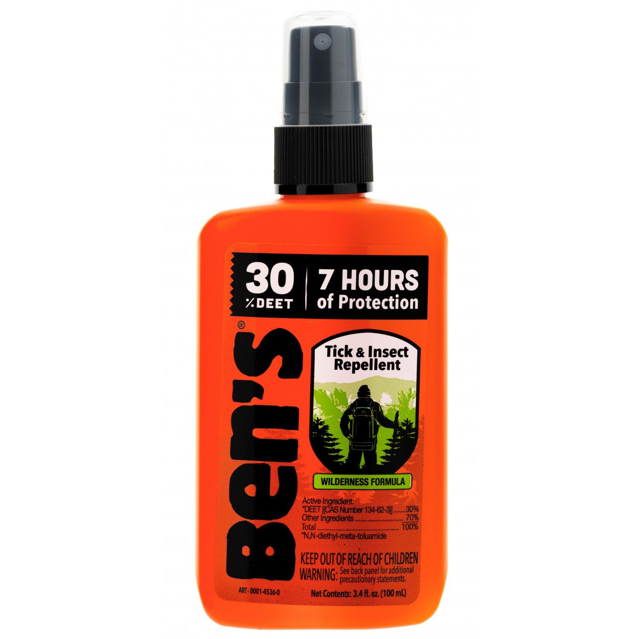Bens 30% Deet Uncarded Pump, Wilderness Formula, 3.4 Oz
